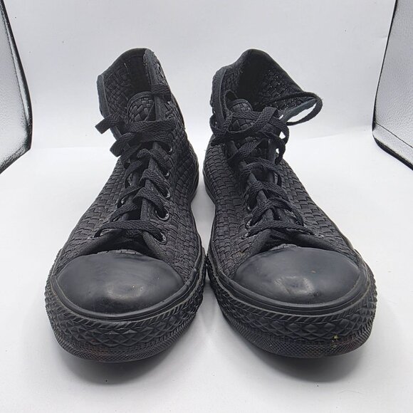 Converse All Star Woven High Top Mens Sise 10.5 Black Casual Shoes Outdoors Walk - Picture 2 of 12